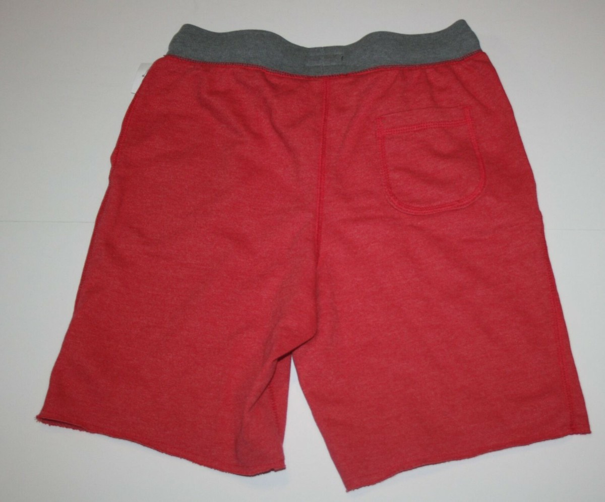 New OshKosh Boys 10 year Shorts Red With Gray Waist Band Pull On