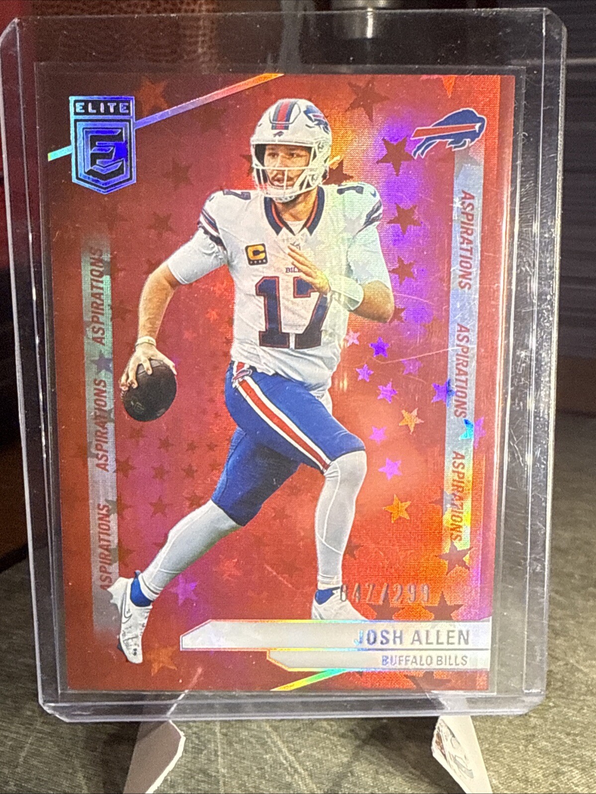 Josh Allen Buffalo Bills 2024 Panini Donruss Elite Red Parallel 55/249