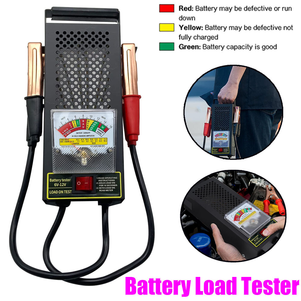 Battery Load Tester 100 Amp 6V 12V Fast Test Diagnosis For Motorcycle Car Truck