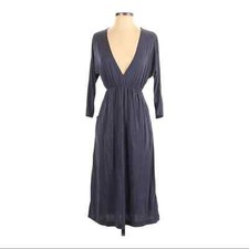 URBAN OUTFITTERS Silence + Noise blue midi dress, pockets, modal fabric, Size XS