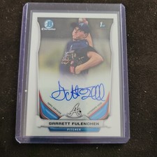 2014 Bowman Chrome Garrett Fulenchek #BCAGF 1st auto on card braves