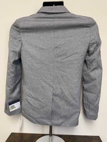 Tommy Hilfiger Big Boys Dark Gray Brushed Herringbone Pocket Jacket Size 14 NWT - Picture 3 of 8