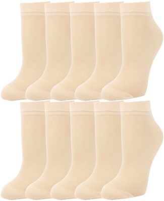 10 Pairs Women's Soft Nylon Ankle Sheer Socks Hosiery