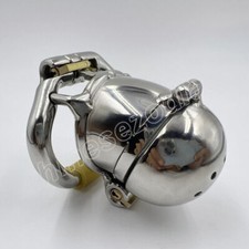 Ergonomic Stainless Steel Stealth Lock Male Chastity Cage Device Lock Rings