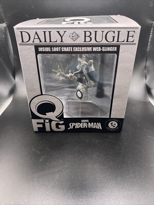 Q Fig - Marvel - Daily Bugle Spider-Man - Loot Crate Exclusive - Qmx - NIB 2017
