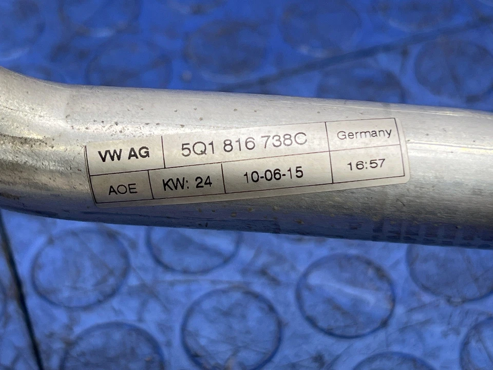 2016-2018 Audi A3 tubo de ar condicionado CA R134A peça original do fabricante 5Q1816738G - Imagem 4 de 4