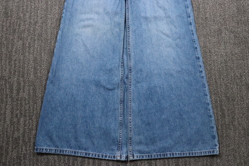 L.E.I. Y2K Denim Jeans Women's Junior Size 7 (31x32) Massive Flare Raw Wash - Picture 2 of 18