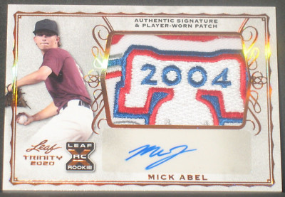 Mick Abel 2020 Leaf Trinity Autograph BADASS Patch Rookie Bronze Phillies SICK