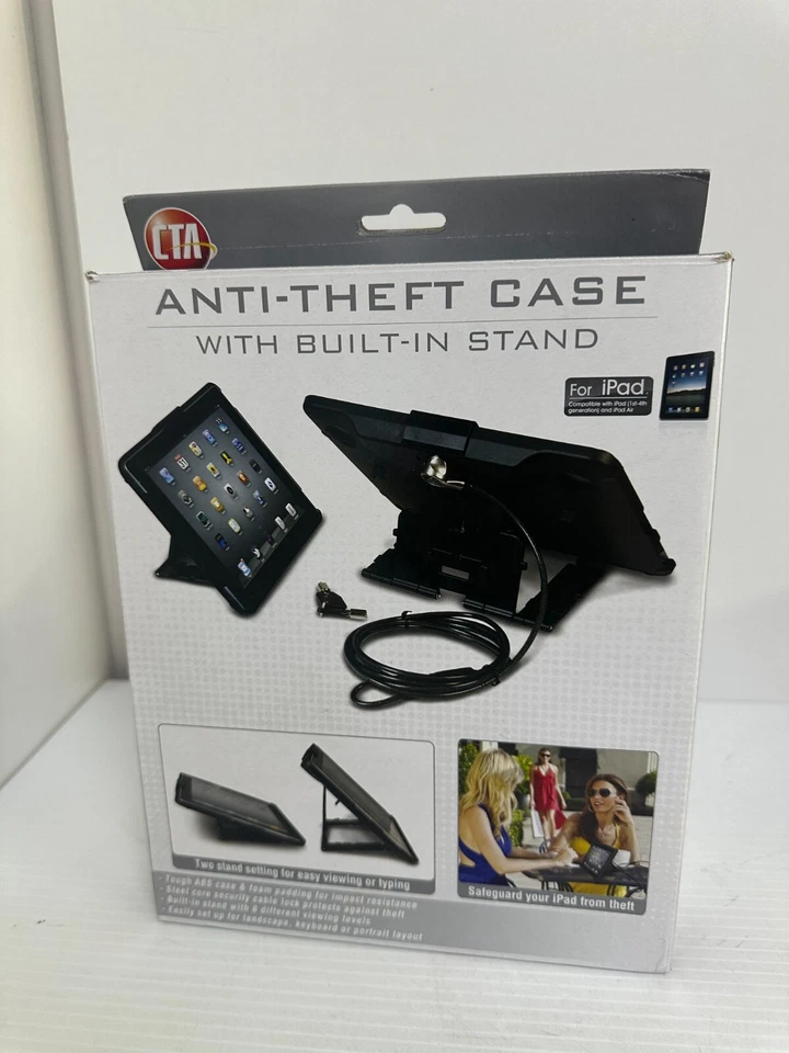 CTA Digital Anti-Theft Case with Built-In Stand Compatible with Ipads 1st-4th - Image 2 of 3