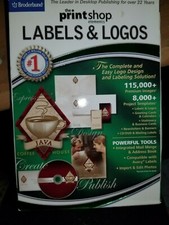 Broderbund The PrintShop Labels  Logos. PC DVD ROM. Authentic-New-Sealed.
