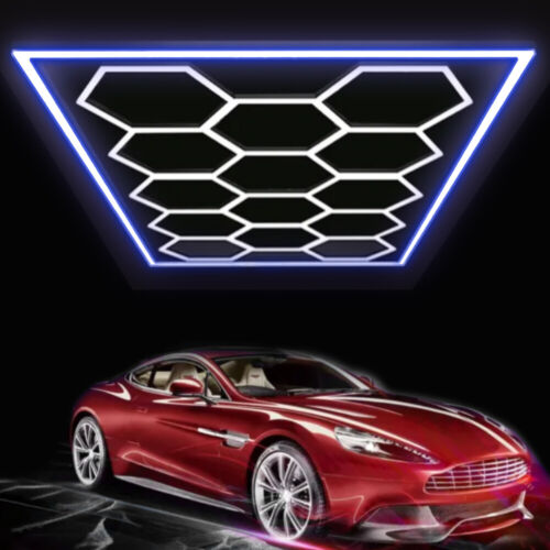 14x Hexagon LED Beleuchtung Detail Garage Werkstatt Einzelhandel Auto Showroom. - Bild 18 von 22