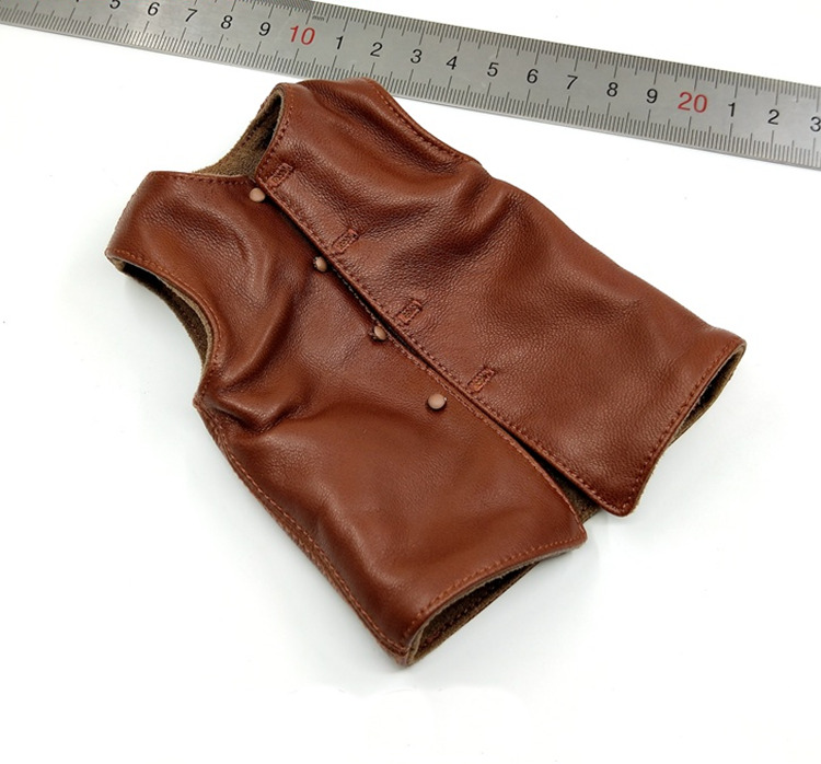 1/6 Scale WWI British Infantry Lance Corporal William Leather Vest Waistcoat