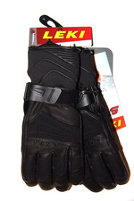 Leki Griffin S Leather Ski Gloves Men's Women's Unisex - Black - Size 7 - NEW