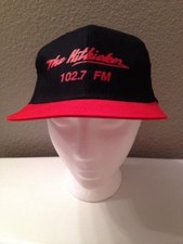 Vintage 80's The Hitkicker 102.7 FM Radio Hipster Baseball Hat One Size Snapback