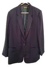 Ladie's Requirements Blazer (100% Polyester), Navy, Lined, Size 16, One Button