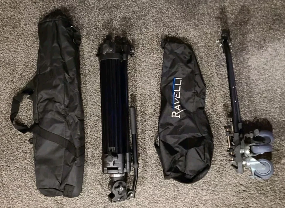 Fancierstudio Professionsal Video/Camera Tripod & Ravelli Dolly - Image 3 of 4
