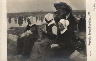 Old postcard H. Royer Le Depart des Barques Salon de Paris (48225)