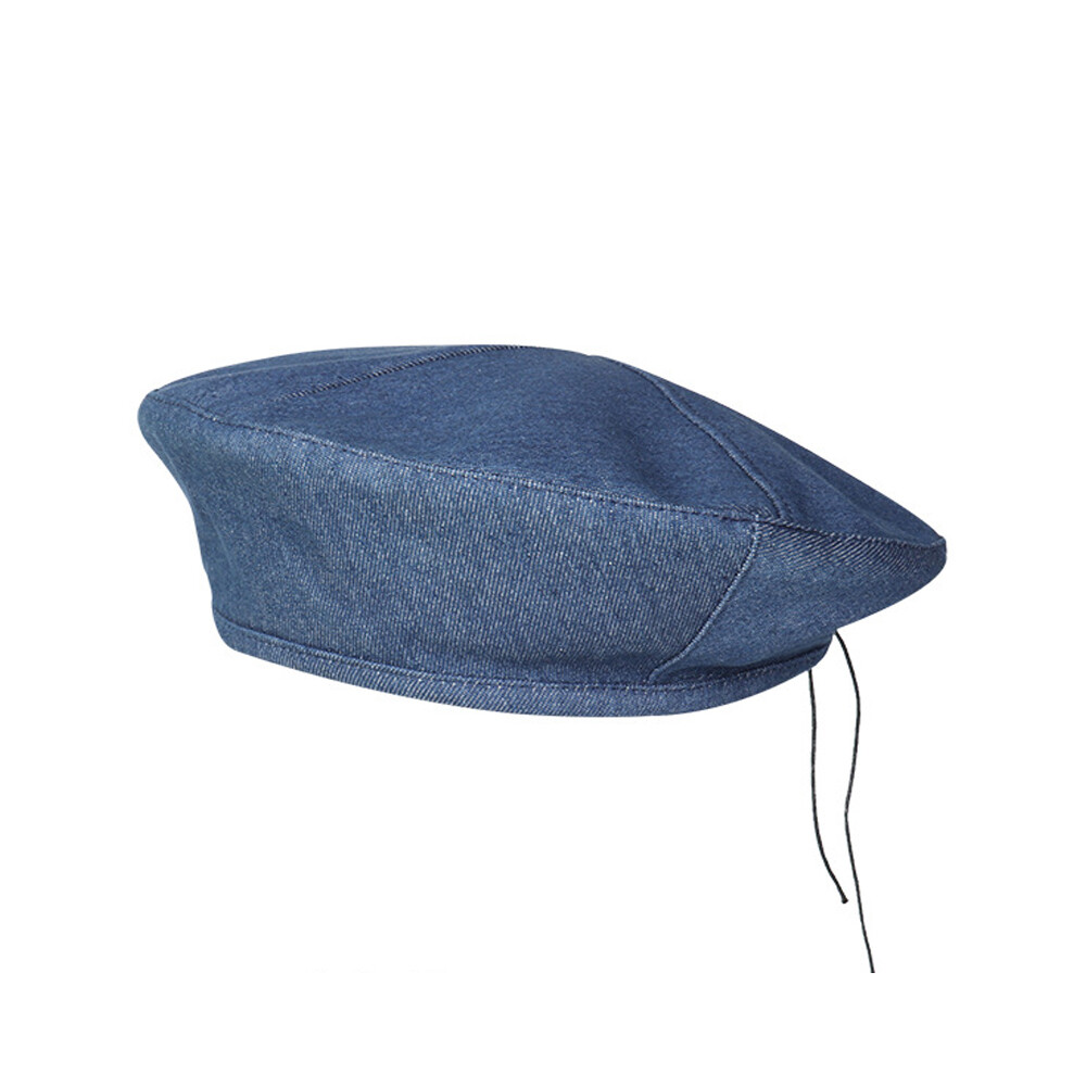 1x Women Denim French Beret Hat British Style Jean Beanie  display picture 2