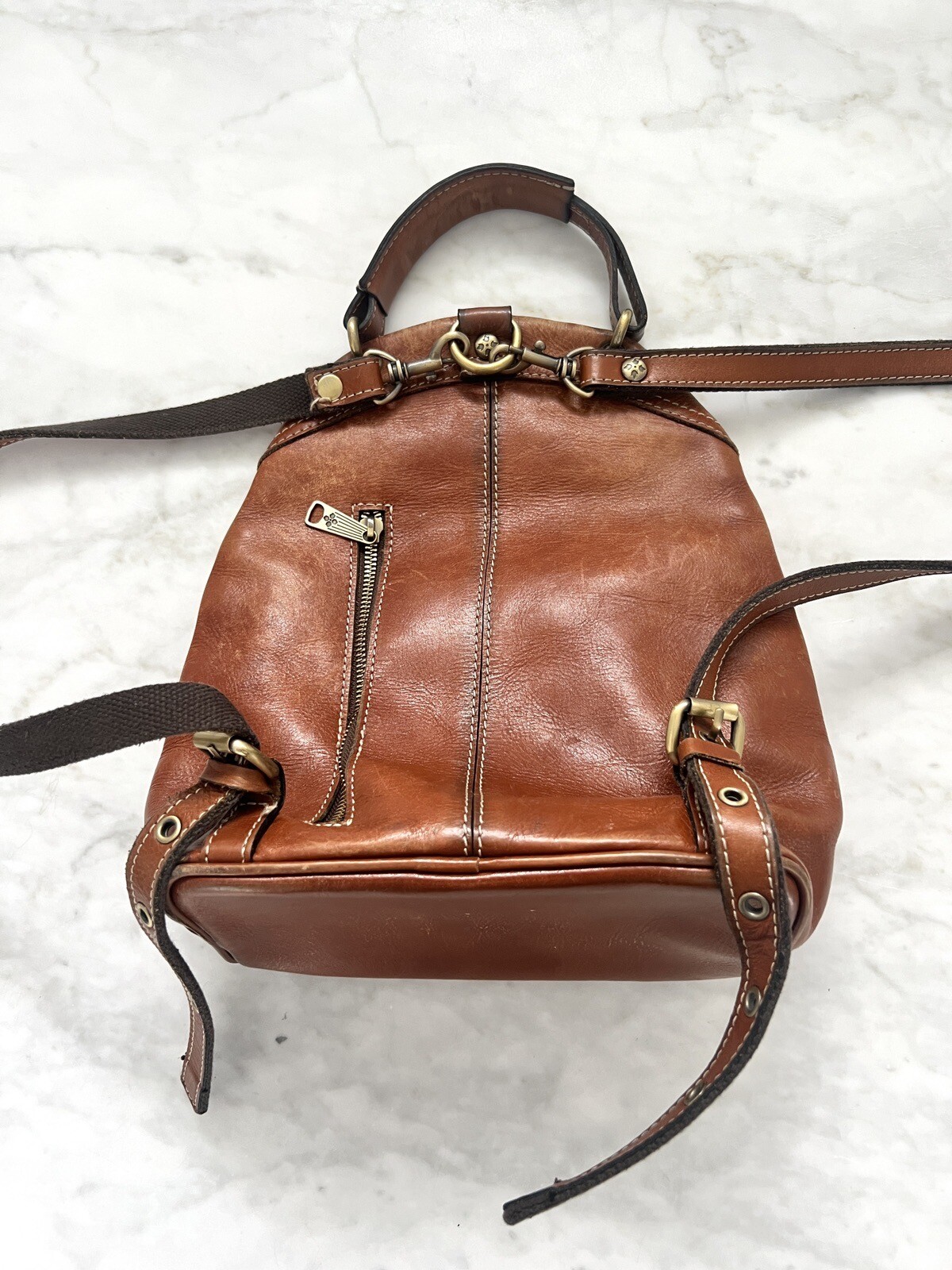 Patricia Nash Heritage Leather Alencon Backpack Distressed Worn eBay