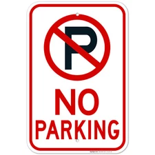No Parking With Symbol Sign,