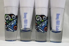 Set of 4 Disney MGM Studios Crisa Shot Juice Glass Mickey Mouse Sorcerer Hat