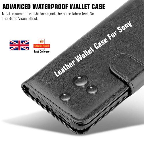 Premium Leather Flip Wallet Stand Case Cover For All Sony Xperia Mobile Phone UK - Picture 7 of 9