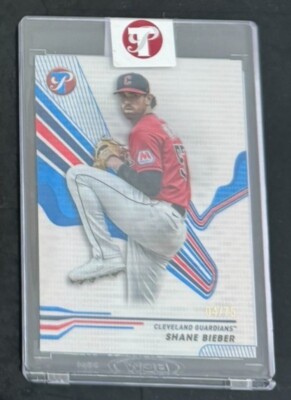 2024 Topps Pristine - Blue Refractor #94 Shane Bieber /75 | eBay