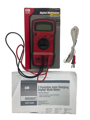 GARDNER BENDER GB TOOLS 7-FUNCTION DIGITAL MULTIMETER, AUTO RANGE, GDT-3200