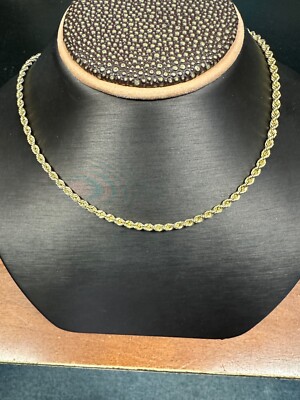 10kyg light weight rope chain necklace 26 inches 6.59 grams lobster ...