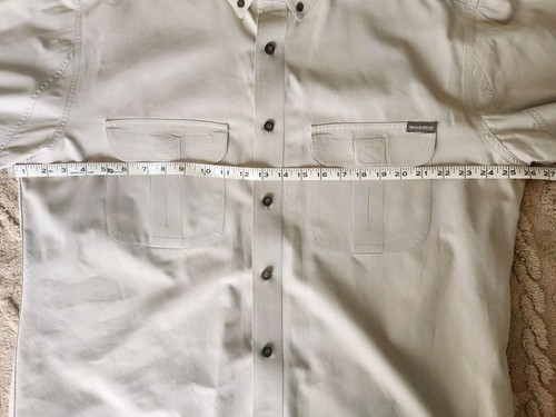 Woolrich Shirt Adult Mens Large Beige Button Down Pockets Outdoor Casual EUC - Picture 17 of 21