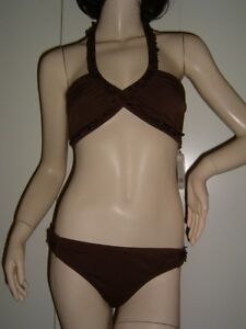 Calzedonia Cobey Mare Bikini Costume Da Bagno Marrone Vintage Style Mis 2 Ebay