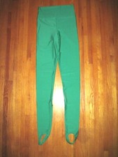 Plus Size Shiny Green High Waist Spandex Stirrup Foot Tights Size XXL-Tall New
