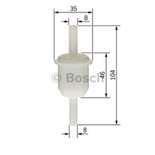 BOSCH Kraftstofffilter für MERCEDES S-KLASSE (W140),T1/TN/Kombi,T1/TN