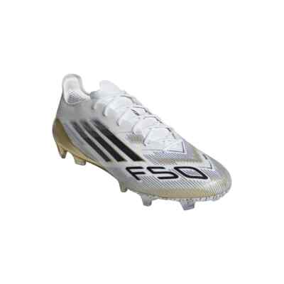 adidas Soccer Cleats F50 ELITE FG Footwear White/ Gold Metallic