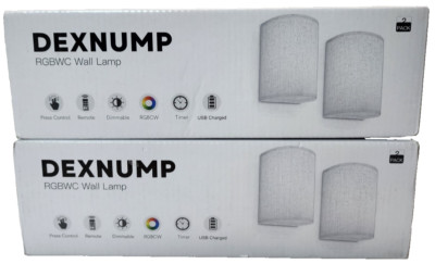 Dexnump Rechargeable Wall Sconce Wireless Dimmable Wall Light Lamp, 2 Pack/ 4Pcs