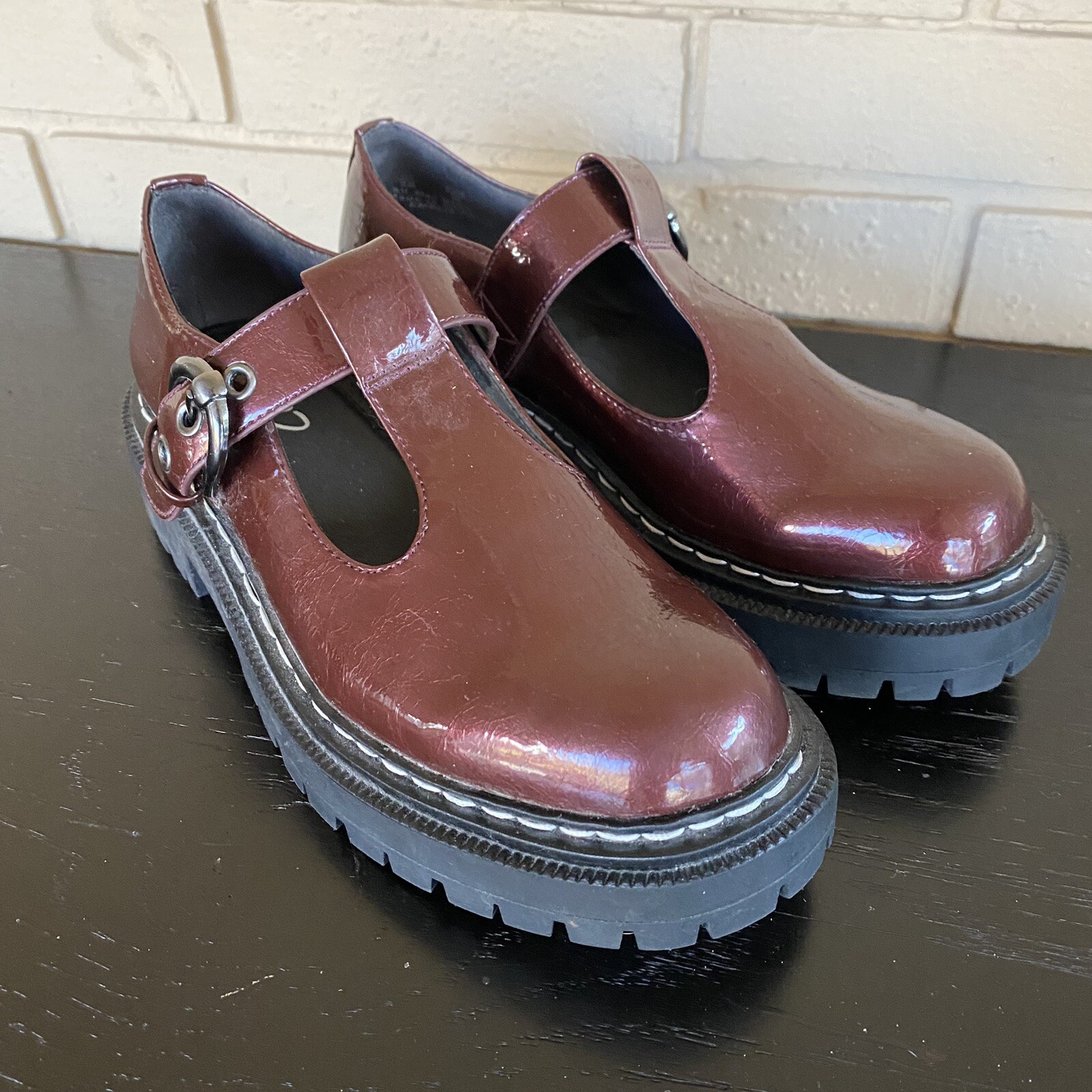 Circus by Sam Edelman Emelia Mary Jane PLATFORM Chunky Lug Sole Y2K Shoes  Sz 8 | eBay