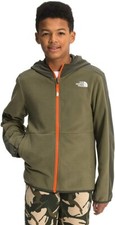 The North Face Kids Glacier Lightweight Full Zip Hoodie Jacket Olive Green XS
