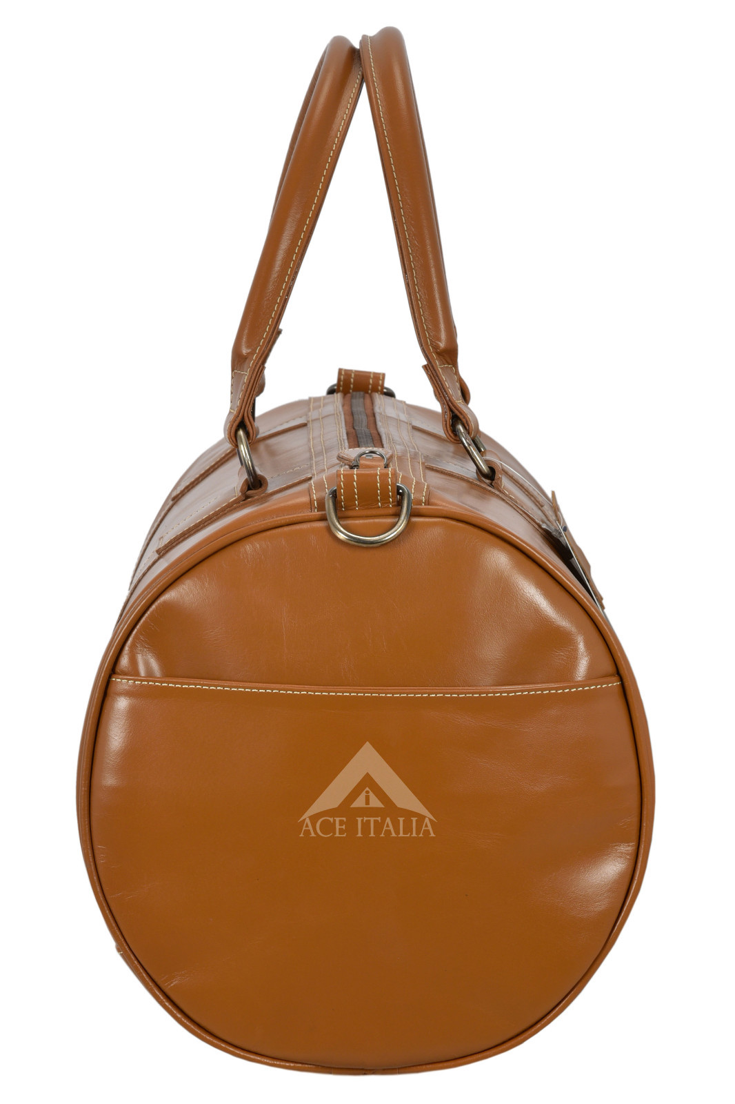 Holdall neuf élégant 9098 marron week-end voyage gymnase 100 % cuir