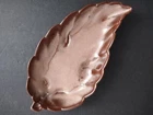 Frankoma Pottery #225 Footed Leaf Dish Brown 9 Inch Dish trinket/candy Vintage