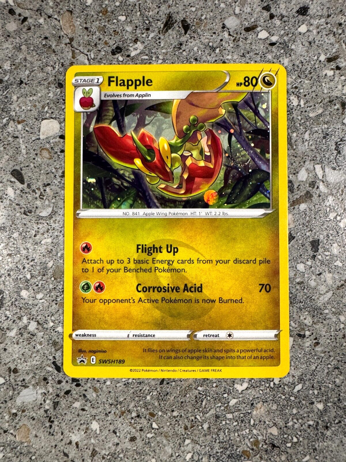 Pokemon TCG Cards Flapple SWSH189 Black Star Promo Holo NM