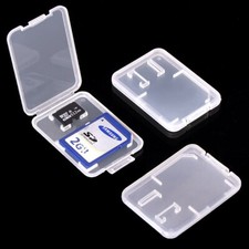 5pcs Micro SD Card Storage Case Clear Plastic SD Card Adapter Memory Card Cases