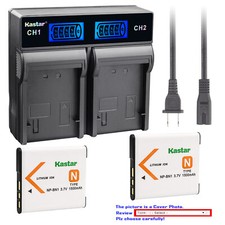 Kastar Battery LCD Rapid Charger for Sony NP-BN1 BN1 Sony Cyber-shot DSC-W515PS