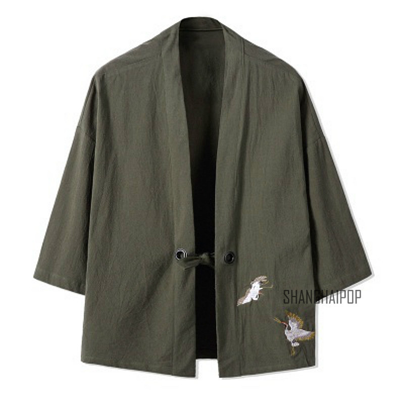 ALTRA Cappotto uomo ricamo giapponese yukata top kimono outwear cotone top sciolto estate