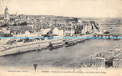 R174321 Artaud Nozais. Angers. Panorama du quartier de la Doutre rive droite de