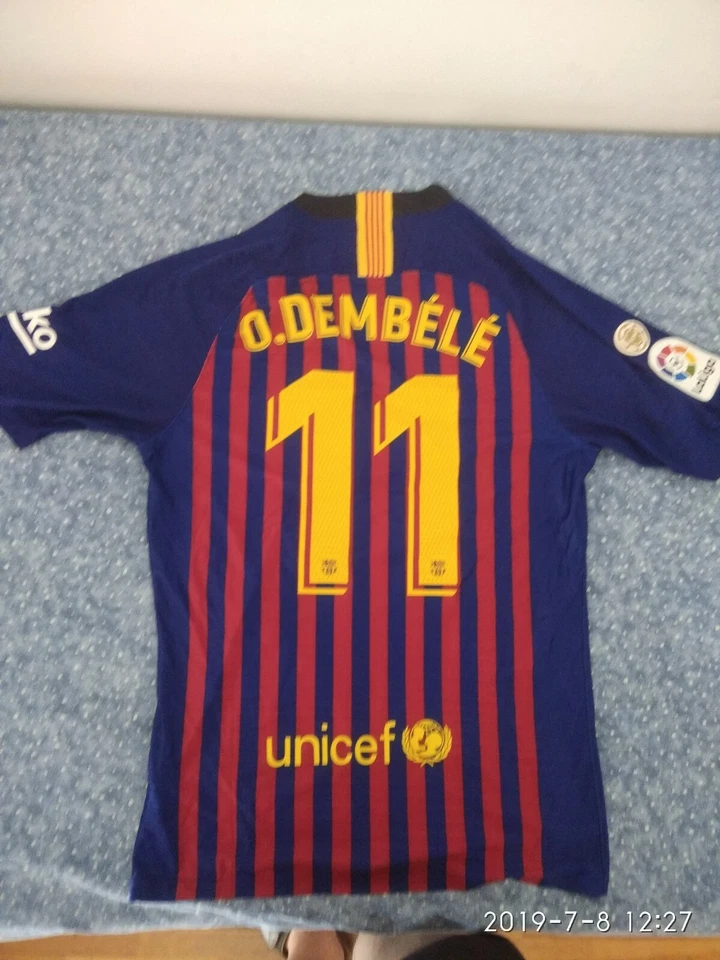 Camiseta jersey shirt maillot maglia trikot NIKE BARCELONA VAPOR DEMBELE  XL - Imagen 2 de 4