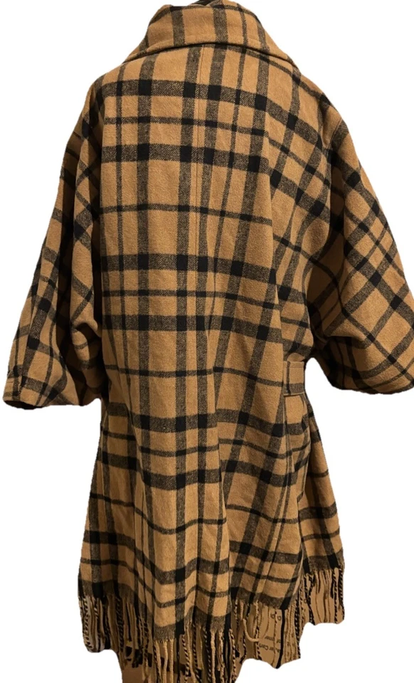NUEVO Abrigo Poncho Kathy Ireland Talla M Para Mujer LANA SINTÉTICA Chalet Sueño Foto 2 de 4