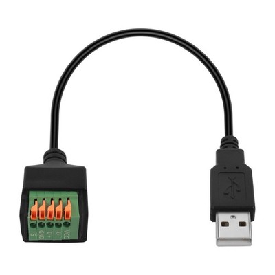 Quick Connect USB Solderless Adapter Male 5Pin Crimp Spring Breakout 30cm