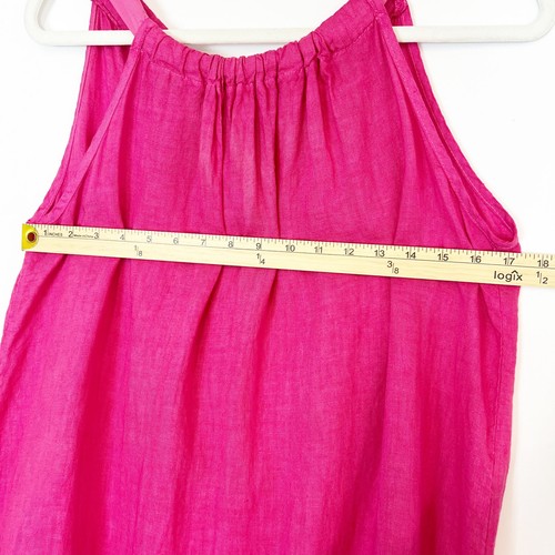 Bellambra Pink 100% Linen Halter Dress Women's Large - Picture 10 of 12