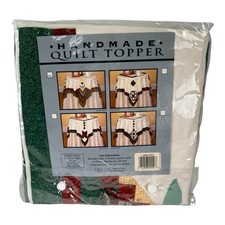 L. Kee  C0 36  Square Handmade Quilt Topper Yellow Tulip NEW