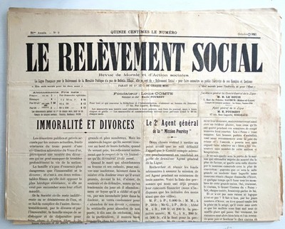 Original LE RELEVEMENT SOCIAL MORALITE PUBLIQUE -1924 N° 1 Vision Und Projekt